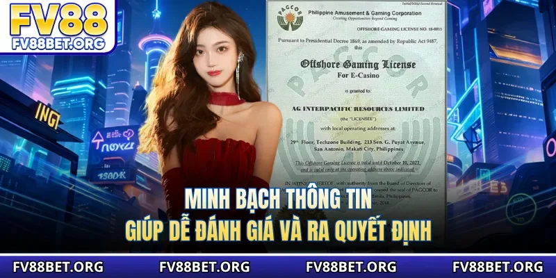 Minh bạch thông tin giúp dễ đánh giá và ra quyết định