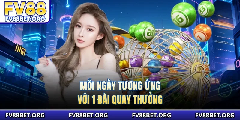Mỗi ngày tương ứng với 1 đài quay thưởng
